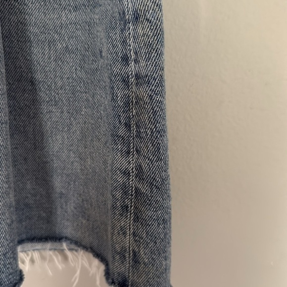 AGOLDE paper bag belted denim jean skirt. Size 26 - Picture 2 of 10